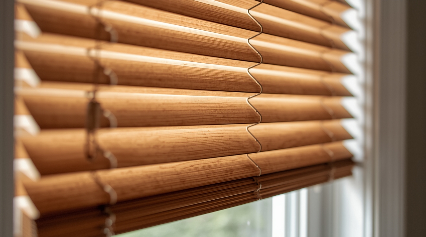 Houten jaloezieën met warme uitstraling